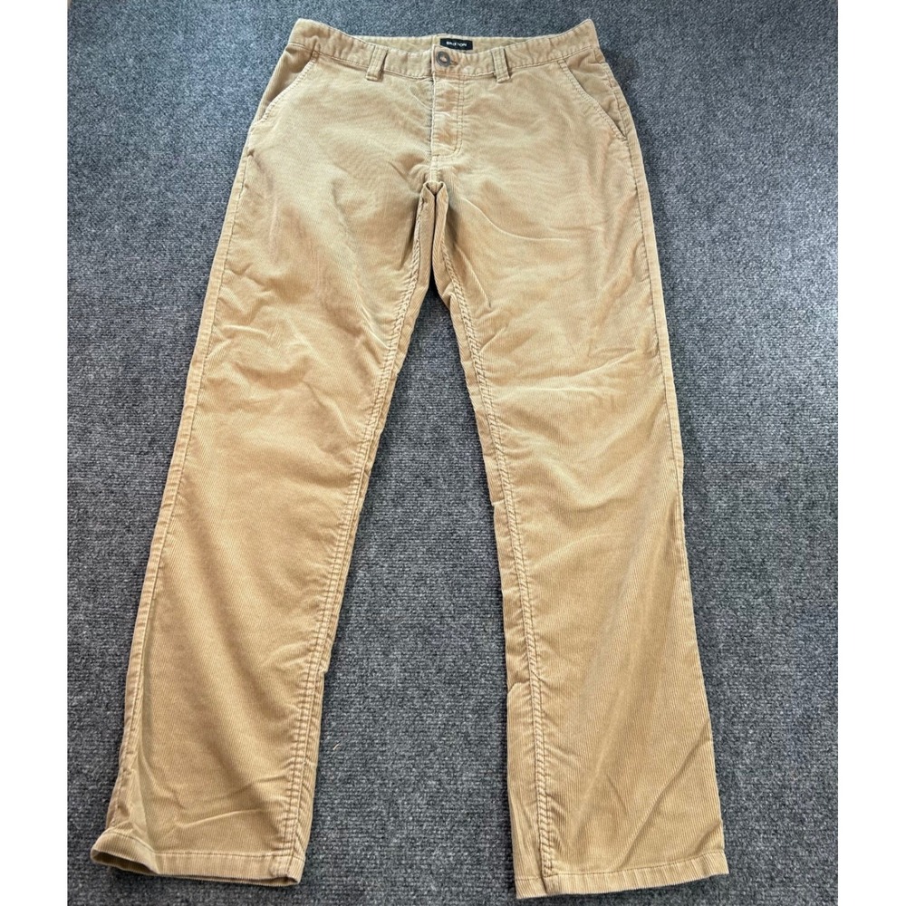 Brixton Choice Standard Fit Women Size 32 Tan Corduroy Pants Skate Workwear